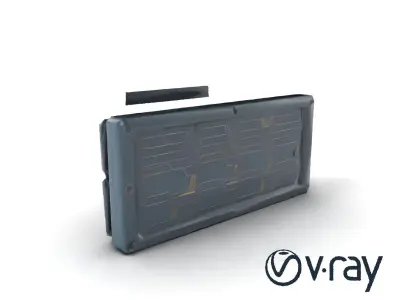 Futuristic Command Center Wall Section model pack Low-poly 3D model