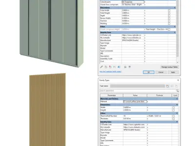 Master Bedroom Furniture Revit Family Parametric 3D model