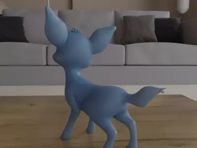 Adorable 3D Cartoon Deer Model for Home Decor 3D print model