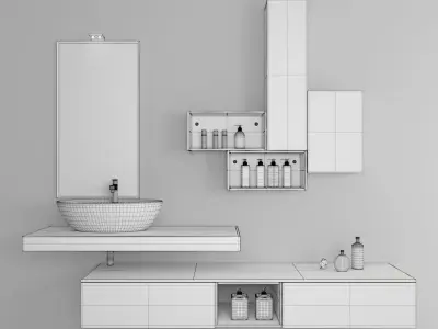 Bathroom furniture collection 3  3D model