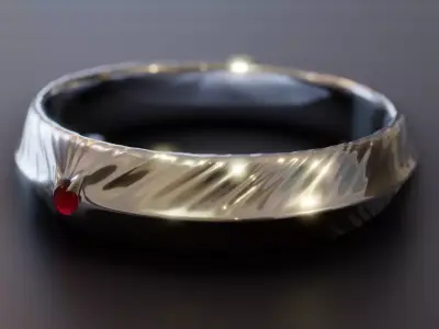 Silver Ring 3D model buy