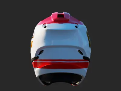 Helmet Lacrosse Low-poly 3D model