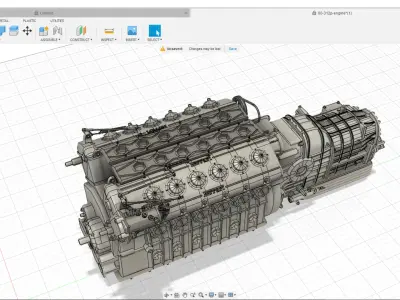 Ferrari 312 P Engine - 3 liter 3D print model