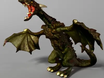 highly Detailed Dragon 3D model