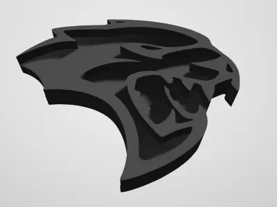 Dodge Challenger or Charger Hellcat Badges 3D model