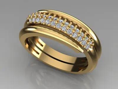 Band Ring 3D print model 76