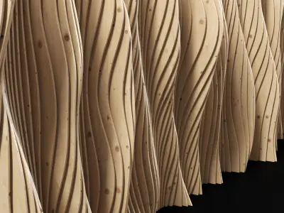 Parametric wall long noise 3D model