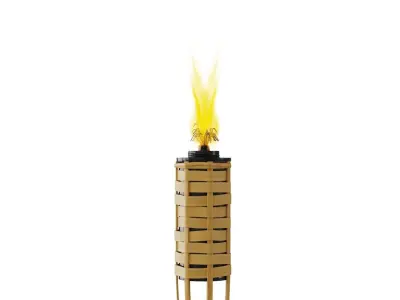 Bungalow torch bamboo BLENDER 3D Model Cycles 3D model
