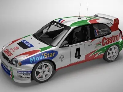 Toyota Corolla WRC Low Poly Low-poly 3D model