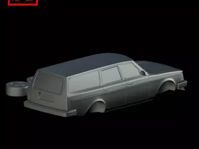 Volvo 245 GL Station Wagon 1993 3D print model
