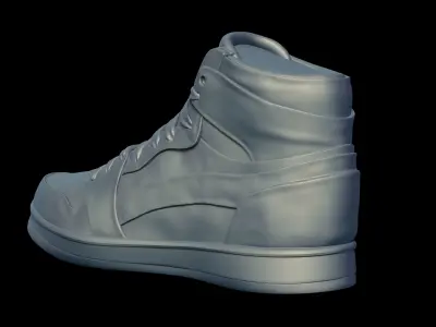Sneakers high top sneaker 3D print model