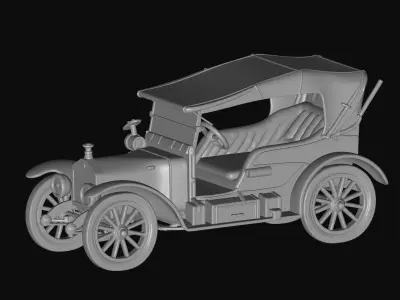 vintage classic car 3D print model
