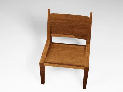 Garden Chair Low-poly 3D model