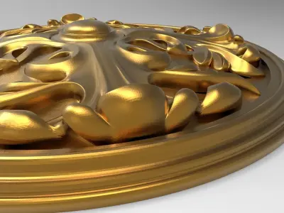 decorative rosette 3D model 2