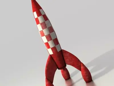Toy rocket 3D print model
