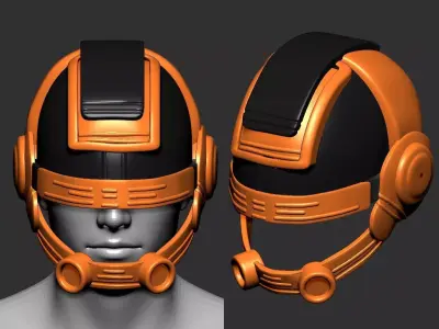 helmet high poly sculpt 3d printable  3D model 18