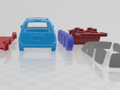Toyota 4Runner 1999 - Separate Parts STL Model 3D print model