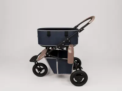 dog stroller 3D model