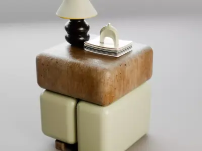 Modern Drawer Unit Low-poly 3D model