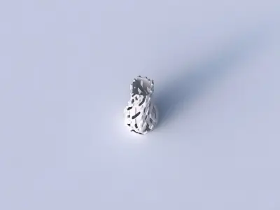 Vase semi quadratic with smooth cuts and bulges   3D print model