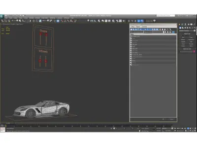 Sports Car Generic Rigged 3D model