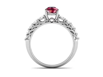 Engagement Wedding Ring 3dm Render Detail  3D print model