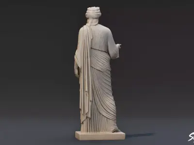 Hera Statue Low-poly 3D model