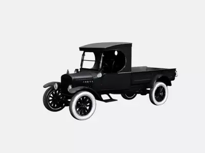 1925 Early Pickup Truck Model First Generation Utility Vehicle 3D model