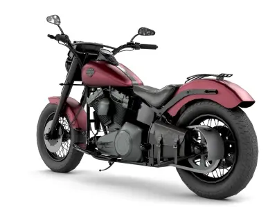 Harley Davidson Motorcycle Low-poly 3D model