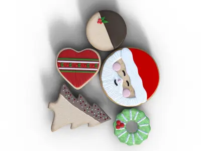 Country Christmas Cookies Decoration  Low-poly 3D model