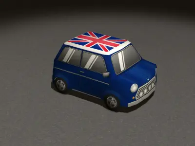 Cartoon Cars pack 4 Low-poly 3D model