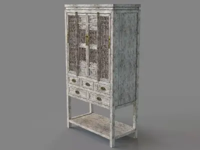 Arhaus Cream Food Cabinet 3D model