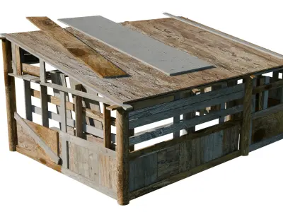 Low Poly Barn - Shed - Game-Ready Free low-poly 3D model