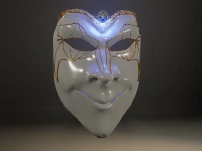 Boris Brejcha Venetian Carnival Mask  Realistic 3D print  3D model