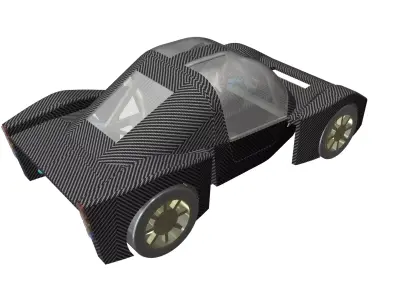 Very small and light sport car concept 3D model