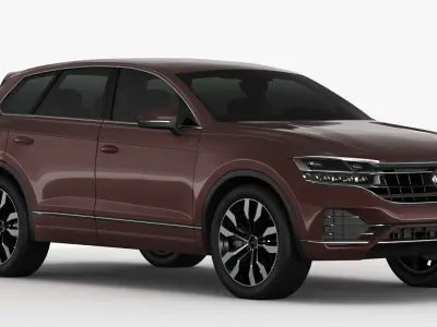 Volksvagen Touareg 2019 Low-poly 3D model