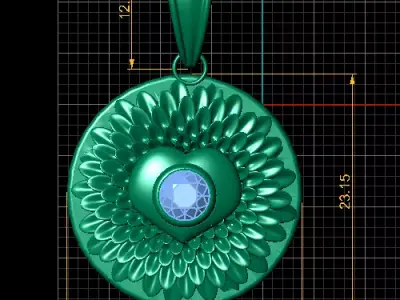 Golden Lotus Bloom Pendant  3D print model