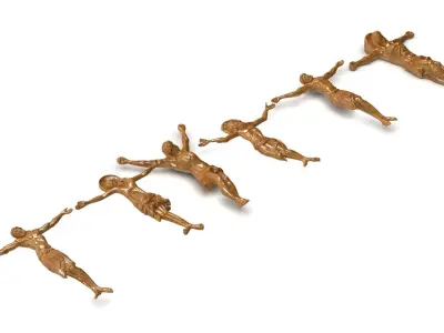 Set of 6 models of the crucifixion of christ 3d print 3D model