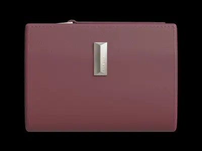 Red Brown Leather Wallet 3D model