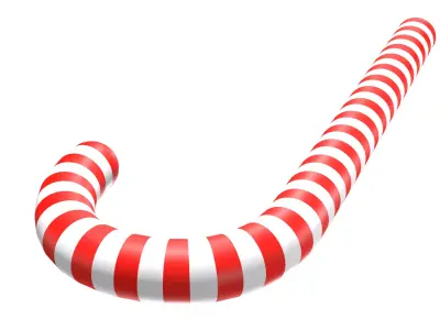 Christmas Candy Cane 3D Model 3D model