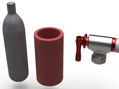 Bike inflator 3D model