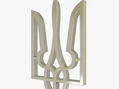 Ukrainian trident 3D model