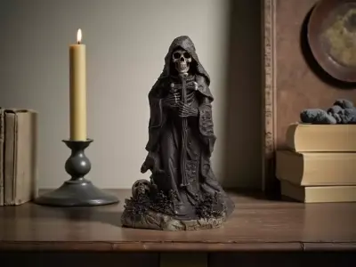 Death sculpture decoration gothic 3D print model buy