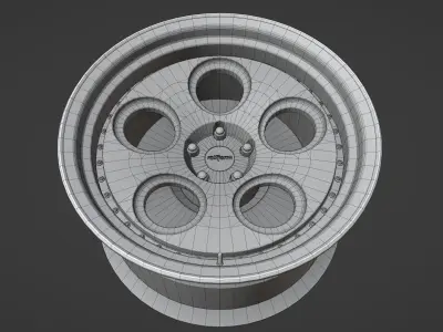 DIA - 3 Piece Wheels - Game Ready Low-poly 3D model