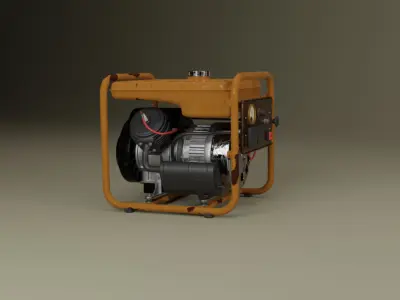 Retro Portable Power Generator 3D model
