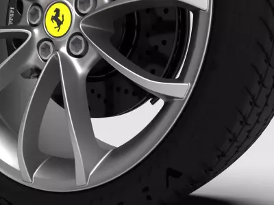 Original Ferrari F430 rim wheel rear 10 x 19 BBS design 3D model