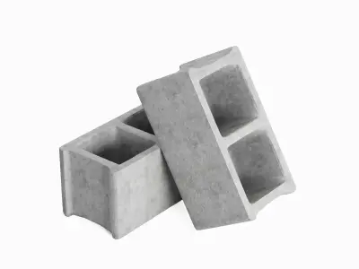 Concrete Construction Blocks 03 Low-poly 3D model