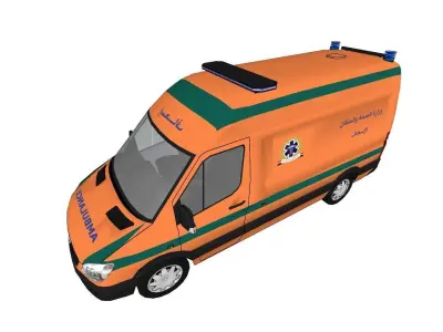 Egypt Ambulance Vehicle2 Low-poly 3D model