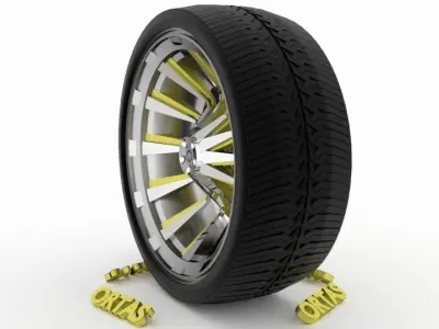 ORTAS CAR WHEEL RIM 71-72 GAME READY WHEEL 3D Model Pack