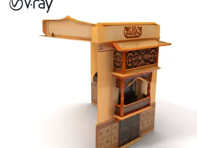 Ornate Arabic Architecture Model Pack Low-poly 3D model